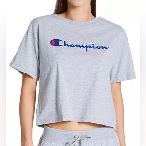 Women’s Champion Script Logo Cropped T-Shirt